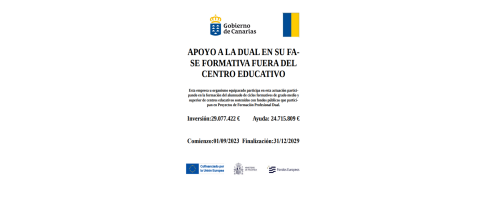 APOYO A LA FORMACIÓN PROFESIONAL DUAL EN SU FASE FORMATIVA FUERA DEL CENTRO EDUCATIVO. CURSO 2023/2024