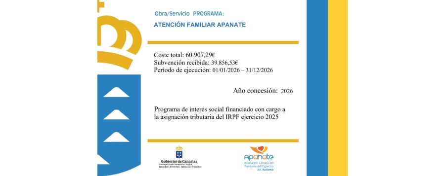 Atención familia APANATE - 2026