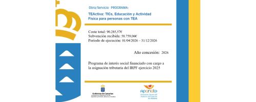 TEActiva: TICs, Educación y Actividad Física para personas con TEA